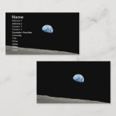 Die Erde des Planeten erhebt sich über dem Mond Visitenkarte (Vorne/Hinten)
