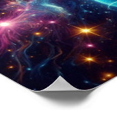 Die Erde, die Sterne und die Planeten Poster (Ecke)