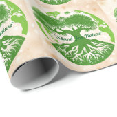 "Die Erde erhalten" Geschenkpapier (Rolleneckpunkt)