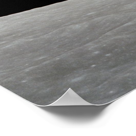 Die Erde erhebt sich über dem Mond, wie aus Apollo Poster (Ecke)