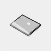 Die Erde erhebt sich über dem Mondlicht. Post-it Klebezettel (angewinkelt)