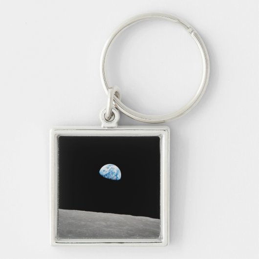 Die Erde erhebt sich über dem Mondlicht. Schlüsselanhänger (Vorne)