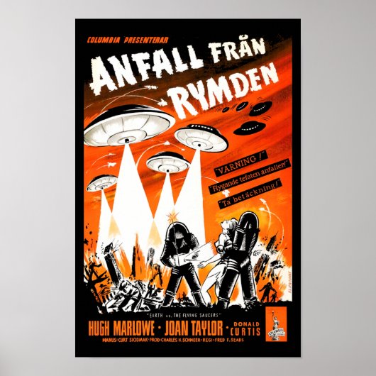 Die Erde gegen die fliegenden Sauerker Poster (Vorne)