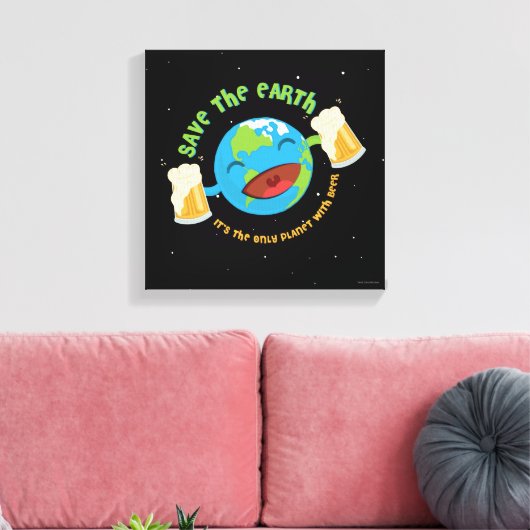 Die Erde gerettet Leinwanddruck (Insitu (Wohnzimmer))