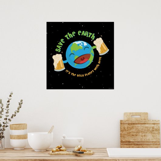 Die Erde gerettet Poster (Küche)