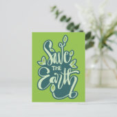 Die Erde gerettet Postkarte (Stehend Vorderseite)