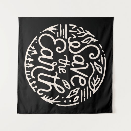 Die Erde gerettet Wandteppich (Vorderseite (Horizontal))