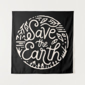 Die Erde gerettet Wandteppich (Vorderseite)