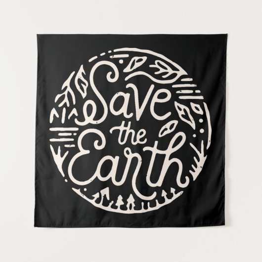 Die Erde gerettet Wandteppich (Vorderseite)