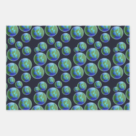 Die Erde Geschenkpapier Set