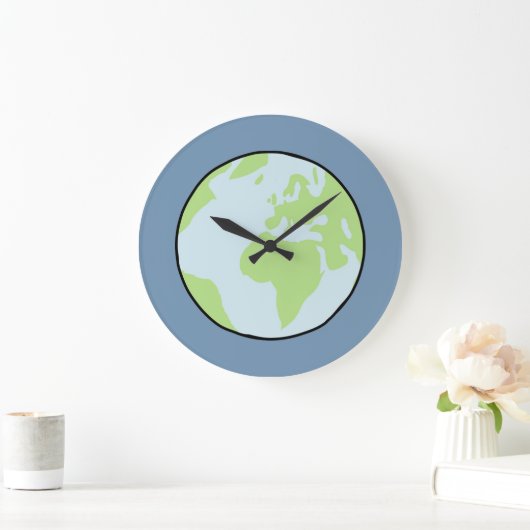 Die Erde  Große Wanduhr (Zuhause)