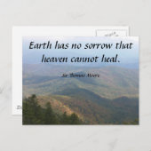 Die Erde hat keine Trauer, dass der Himmel nicht h Postkarte (Vorne/Hinten)