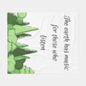 Die Erde hat Musik für alle, die zuhören Fleecedecke (Vorderseite (Horizontal))