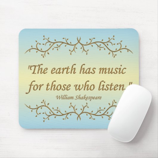 Die Erde hat Musik Mousepad (Mit Mouse)