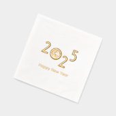 Die Erde im Jahr 2025 - Neujahrsfeier Servietten Mit Folie (Links)