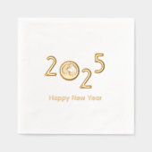 Die Erde im Jahr 2025 - Neujahrsfeier Servietten Mit Folie (Vorderseite)