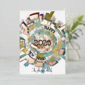 Die Erde im Jahr 2026 abstrakt glückliche neue Jah Folieneinladung (Stehend vorne)