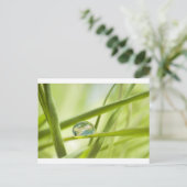 Die Erde im Tropfen Postkarte (Stehend Vorderseite)