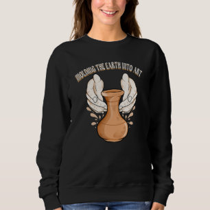 Die Erde in Töpfermodellierton für die Herstellung Sweatshirt