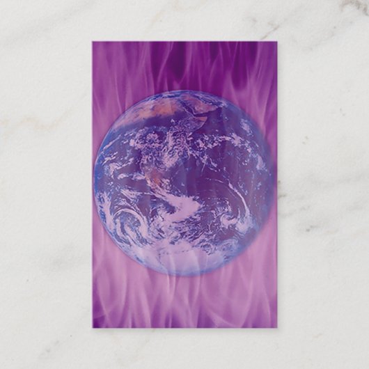 Die Erde in Violettflame Visitenkarte (Vorderseite)