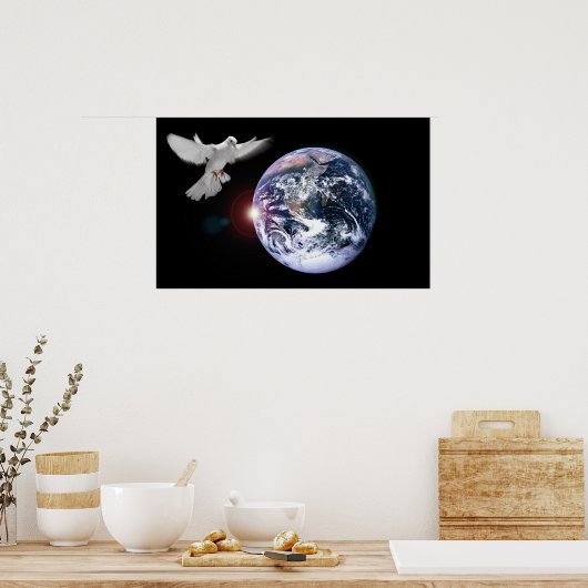 Die Erde ist der Lords-Leinwand Poster (Küche)