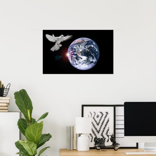 Die Erde ist der Lords-Leinwand Poster (Heimbüro)