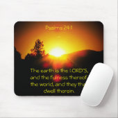 Die Erde ist des Herrn - Psalm 24:1 Mousepad (Mit Mouse)