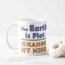 Die Erde ist die Tasse des Flachkaffees