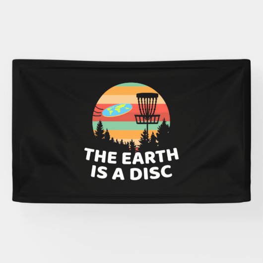 Die Erde ist ein Plattengolf Banner (Horizontal)