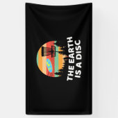 Die Erde ist ein Plattengolf Banner (Vertikal)