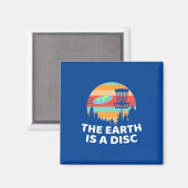 Die Erde ist ein Plattengolf Magnet (Vorderseite/Rückseite)