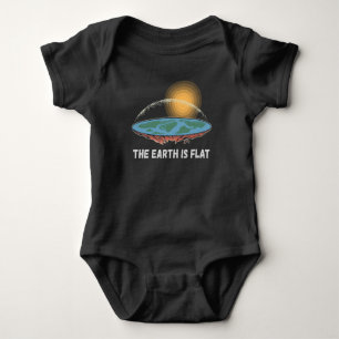 Die Erde ist eine flache humorvolle Theorie Baby Strampler