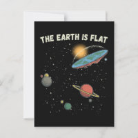 Die Erde ist eine flache humorvolle Theorie