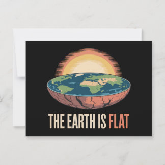Die Erde ist eine flache humorvolle Theorie Postkarte