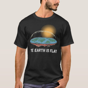 Die Erde ist eine flache humorvolle Theorie T-Shirt