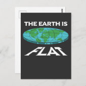 Die Erde ist eine flache Verschwörung Planet Scien Postkarte (Vorne/Hinten)