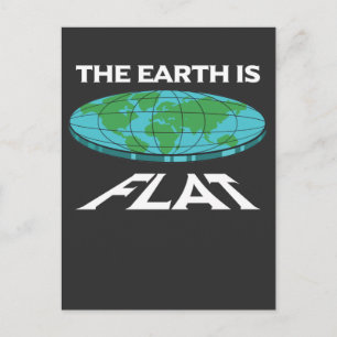 Die Erde ist eine flache Verschwörung Planet Scien Postkarte