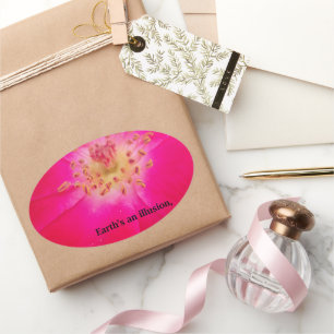 Die Erde ist eine Illusion Ovaler Aufkleber