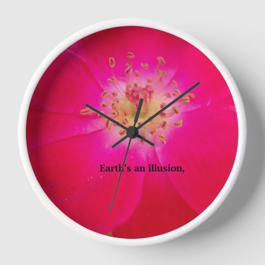 Die Erde ist eine Illusion Uhr (Vorderseite)