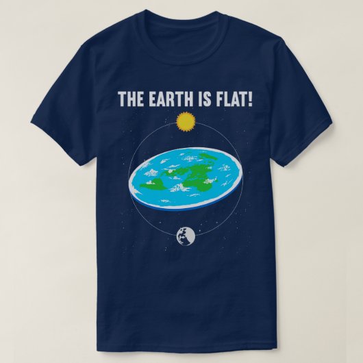 Die Erde ist flach 1 T-Shirt (Design vorne)
