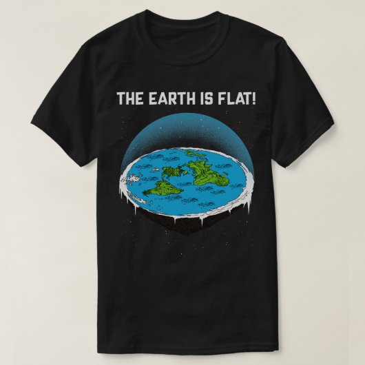 Die Erde ist flach 4 T-Shirt (Design vorne)