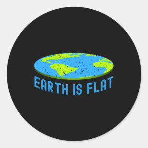 Die Erde ist flach. Der Earth Day Favors. Flat Ear Runder Aufkleber