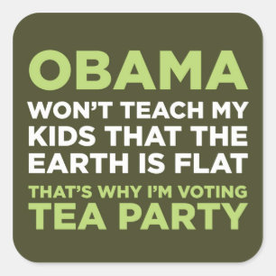 Die Erde ist flach Quadratischer Aufkleber