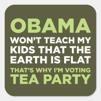 Die Erde ist flach Quadratischer Aufkleber