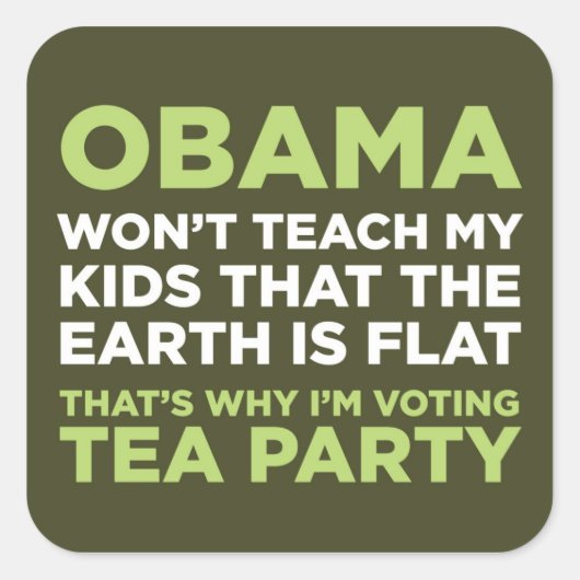 Die Erde ist flach Quadratischer Aufkleber (Vorderseite)