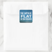 Die Erde ist flach - Rechnen Sie Quadratischer Aufkleber (Tasche)