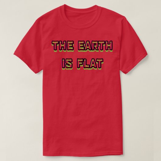 die Erde ist flach T-Shirt (Design vorne)