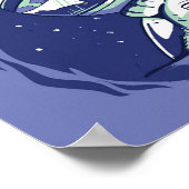 Die Erde ist flach Theorie Funny Outer Space Poster (Ecke)
