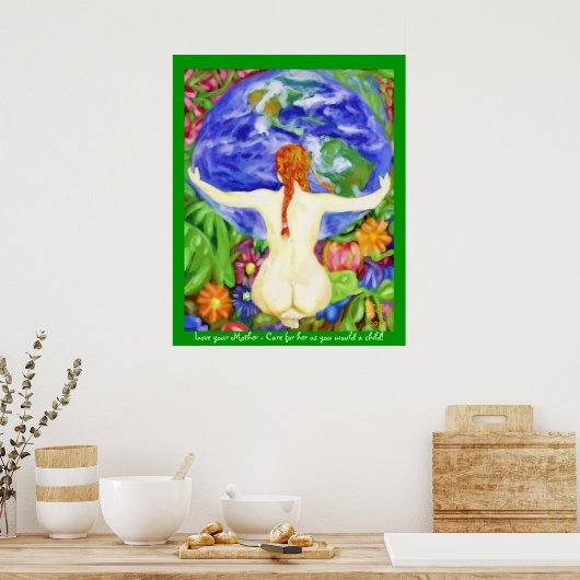 Die Erde ist meine Mutter Poster (Küche)