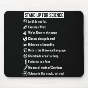 Die Erde ist nicht flach, Impfstoffe wirken lustig Mousepad